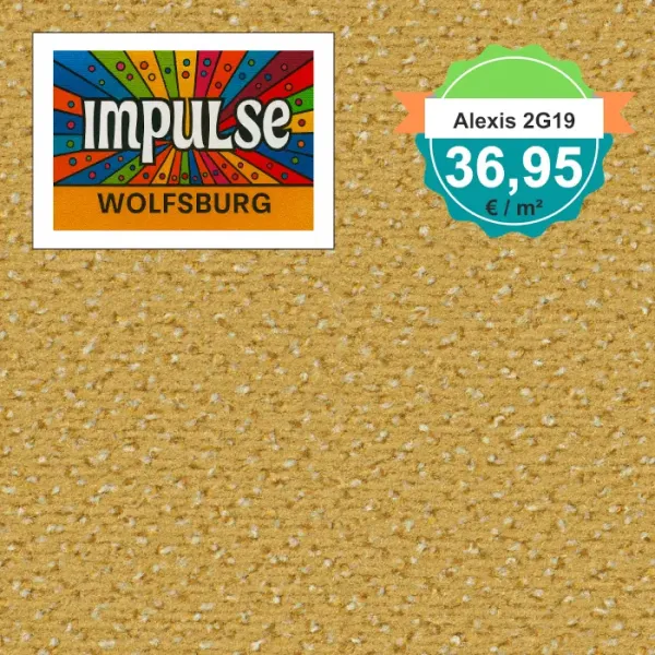 „Sonniger Raum mit Vorwerk Alexis Teppichboden in Mais – gelber Veloursboden für freundliche Wohnbereiche“